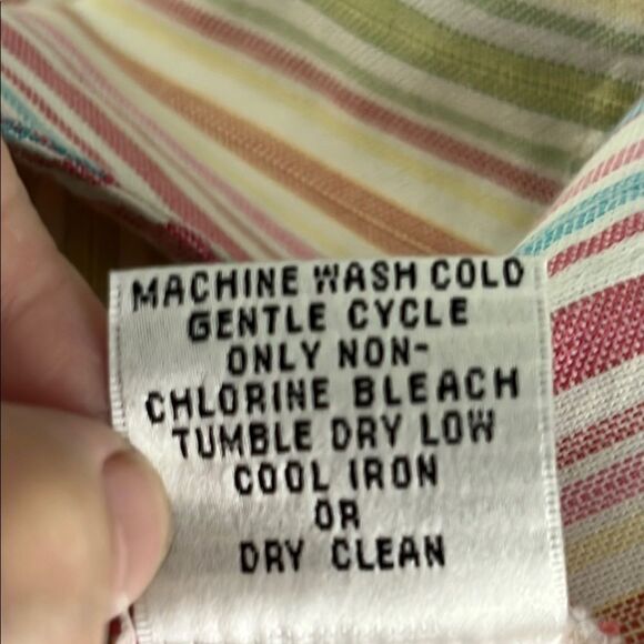 Talbots Woman Pastel Rainbow Striped Women's Blazer Freshly Dry-cleaned SZ 16W - Picture 11 of 11